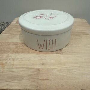 Rae Dunn White and Pink Ceramic Keepsake Trinket Dish